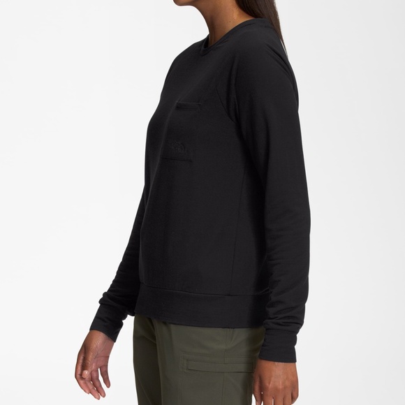 NWT The North Face Westbrae Knit Crew 1X Black Hiking Layering Top Fall Outdoor - Picture 3 of 10